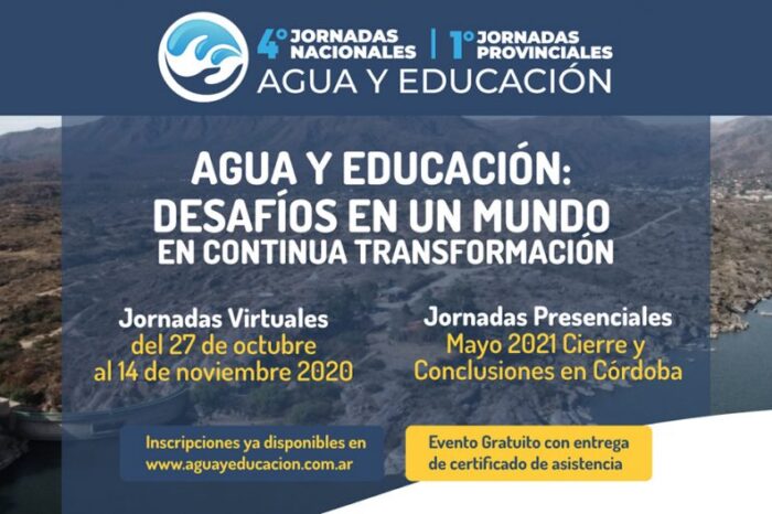 Invitan a participar de las IV Jornadas Nacionales de Agua y Educación