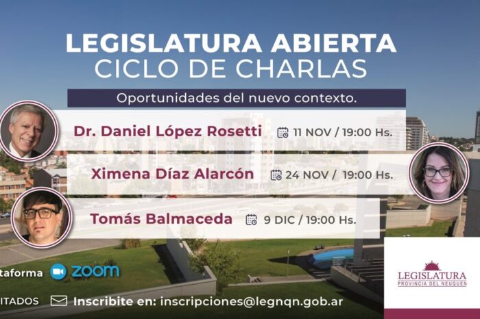 “Oportunidades en el nuevo contexto”, el ciclo de charlas de la Legislatura de Neuquén