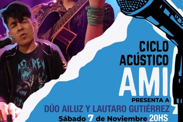El dúo Ailuz y Ezequiel Gutiérrez se presenta en el Ciclo Acústico AMI