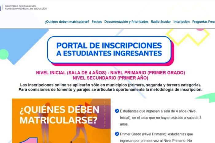 Educación inauguró una plataforma para inscripción de estudiantes ingresantes