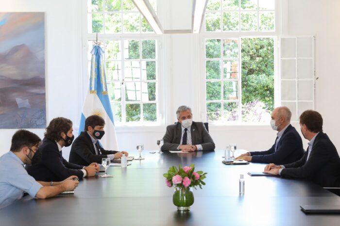 El Presidente recibió en Olivos a Rodríguez Larreta y Kicillof