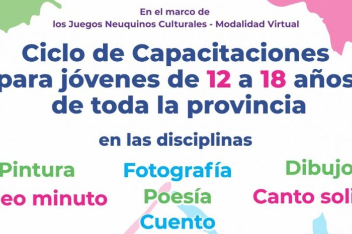 Juegos Neuquinos Culturales: Inscripciones abiertas a capacitaciones para jóvenes