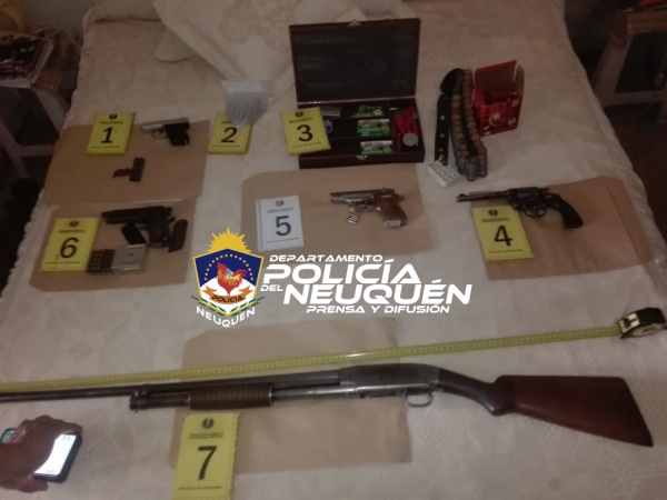 Secuestran armas y municiones en un allanamiento
