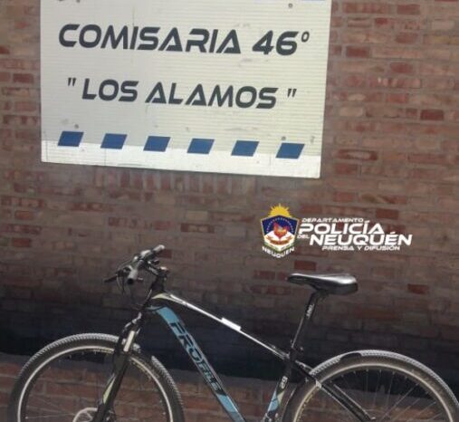 Rápido accionar policial permite recuperar una bicicleta robada minutos antes