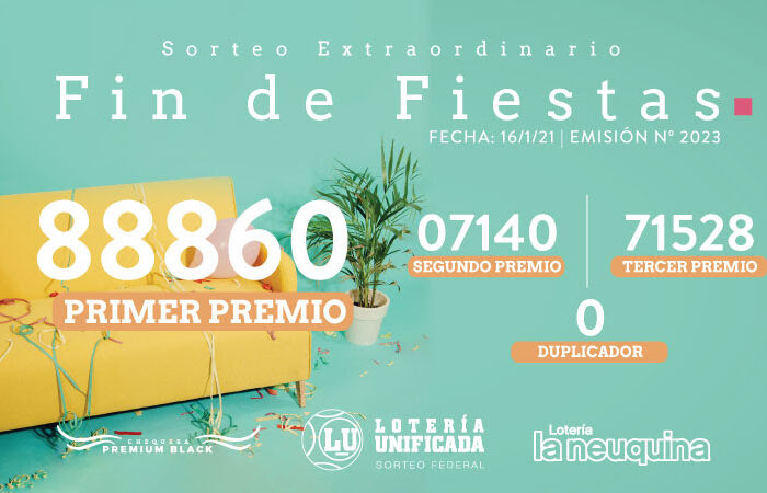 El Extraordinario de Fin de Fiestas fue para el 88860