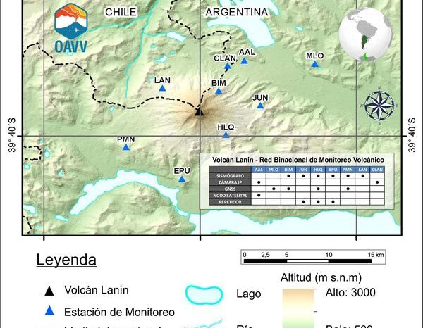 Monitoreo Volcán Lanín: Está muy avanzada la instalación de las estaciones de monitoreo