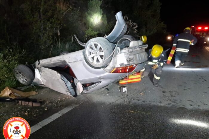 Siniestro vial sobre la Ruta 40, dejó tres heridos en inmediaciones de San Martín de los Andes