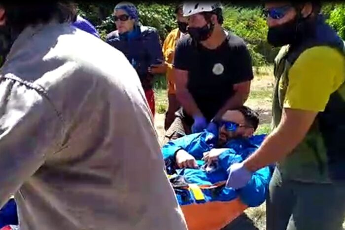 Tres andinistas fueron golpeados por rocas volcánicas, fueron rescatados del Volcán Lanín