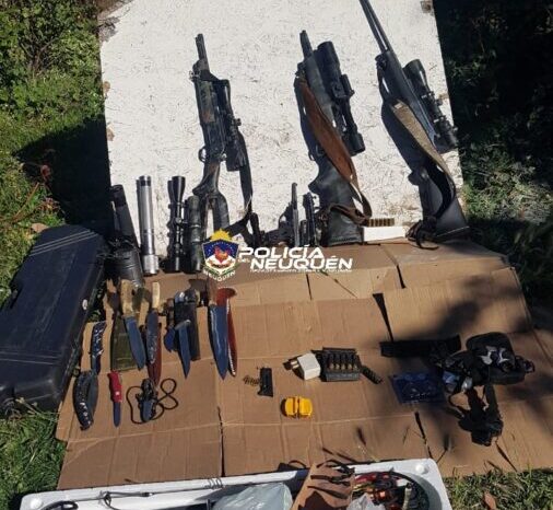 Secuestran Armas, miras infrarrojas, arco y flechas, a cazadores furtivos