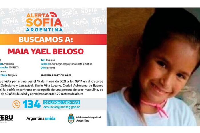 "Pido que aparezca con vida", dijo la mamá de Maia, la nena desaparecida