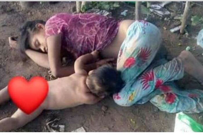 Una imagen desgarradora: Una joven de Morillo se durmió ebria con su bebé desnudo y abandonado junto a ella