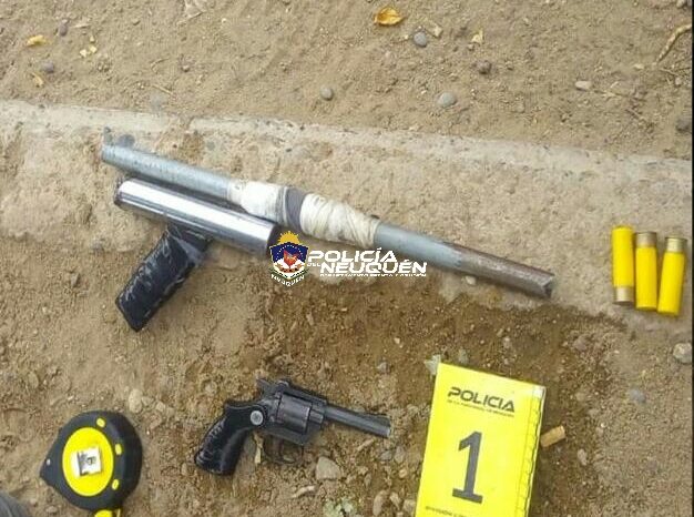 Dos demorados y secuestran arma de fuego y tumbera