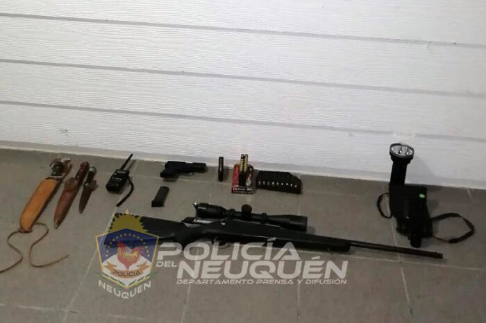 Demoran a tres cazadores furtivos infraganti del delito de caza, con armas, municiones y otros elementos