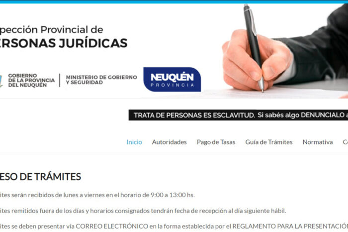 Los trámites de Personería Jurídica y el Boletín Oficial se pueden pagar de modo digital