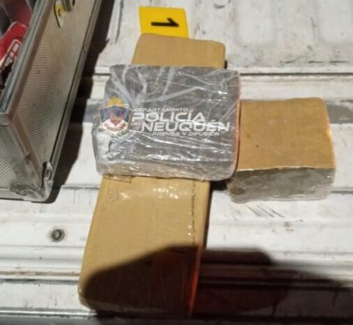 Secuestran droga en un control vehicular