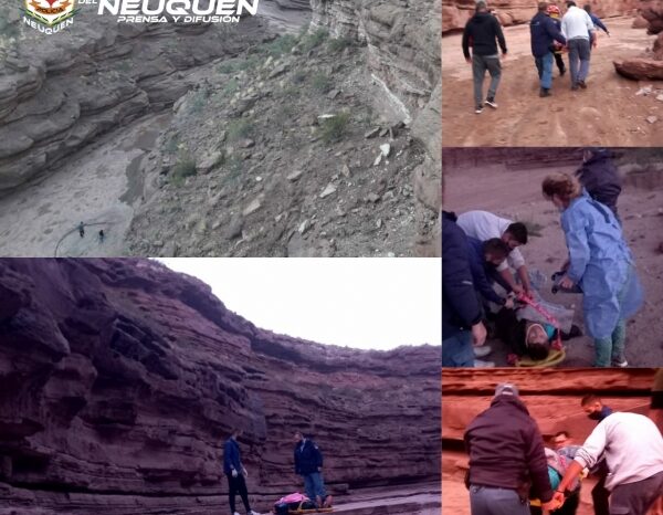 Villa el Chocón, rescatan a una mujer en el Cañadón Escondido