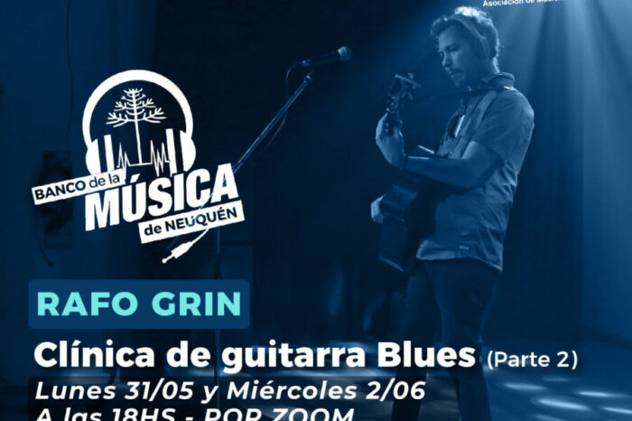 Clínica gratuita de guitarra blusera con el músico Rafo Grin