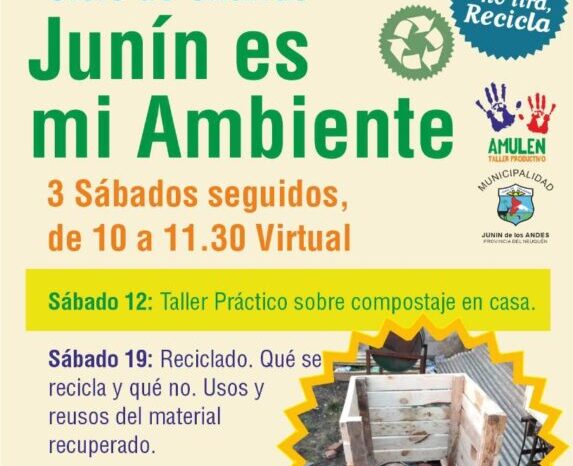 (VIDEO) Junín No Tira, Recicla: Dictaran unas charlas virtuales de como cuidar nuestro medio ambiente
