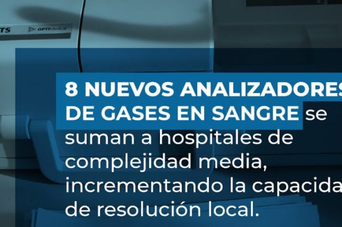 Se suman ocho equipos portátiles para medir gases en sangre