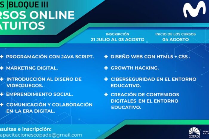 COPADE abrió una nueva convocatoria para cursos de la Fundación Telefónica Movistar