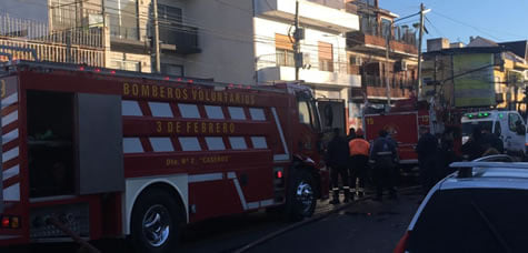 Dolor: Dos Bomberos Voluntarios fallecieron en el incendio de un edificio