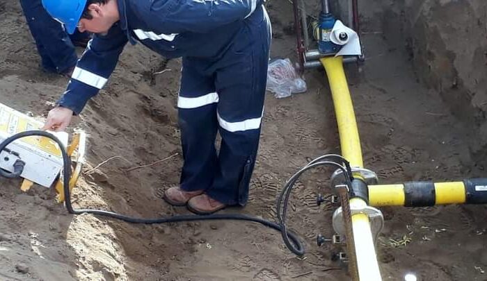 Realizaron prueba de hermeticidad a la ampliación de la red de gas en el barrio Nehuen Che