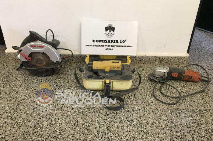 Policía recupera costosas herramientas que habían sido robadas