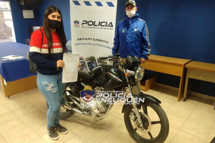 Recuperaron moto robada que era comercializada por Facebook