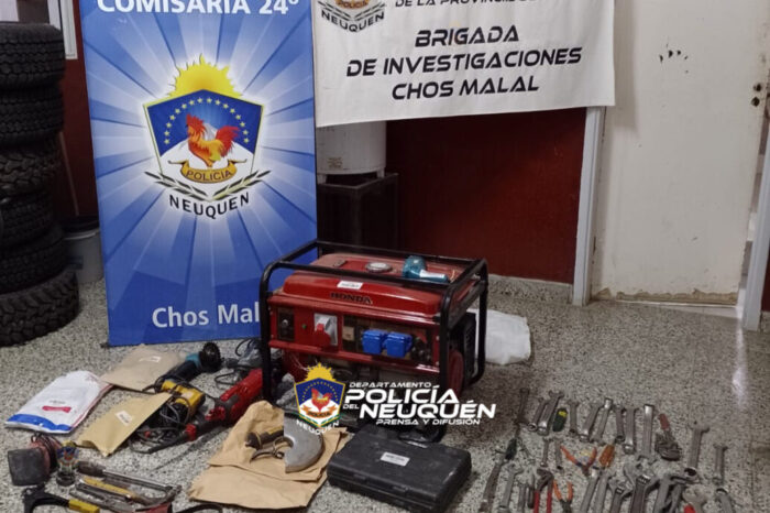 CHOS MALAL: Allanamiento con resultados positivos
