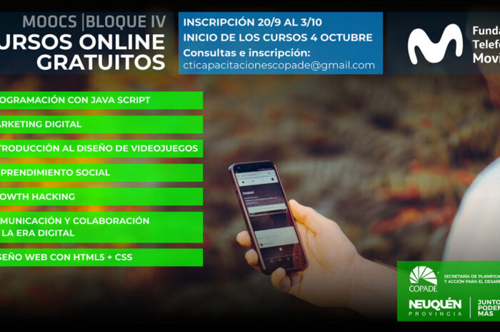 Cursos gratuitos de la Fundación Telefónica Movistar: COPADE abrió una nueva convocatoria