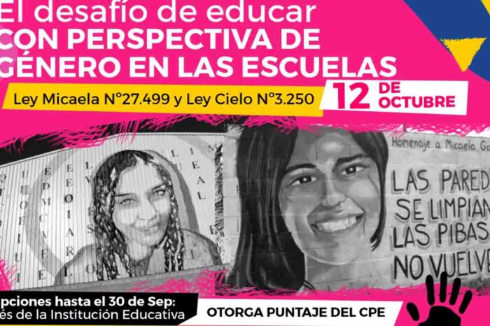 Dictarán capacitación docente sobre ley Micaela y ley Cielo