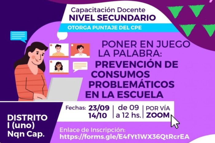 Jornadas de capacitación sobre prevención de consumos problemáticos en la escuela