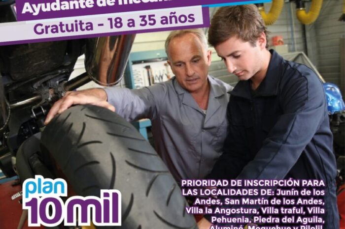 "Ayudante de Mecánica de motos": Capacitaciones #Plan10Mil