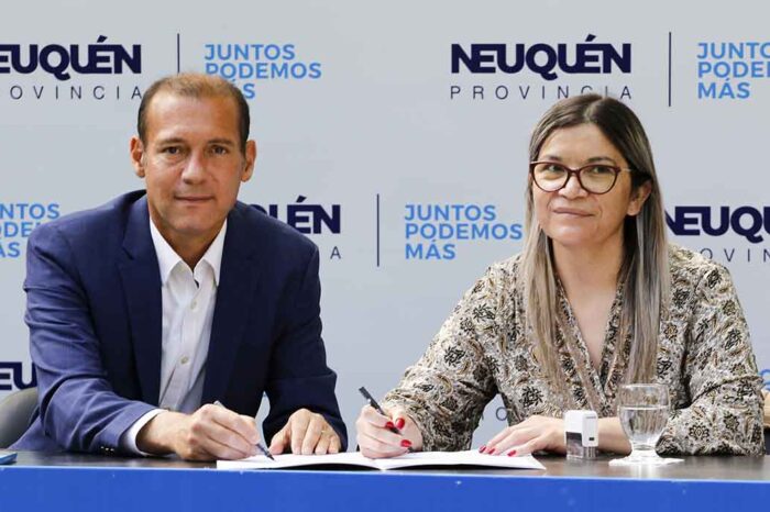 Gutiérrez firmó la “reparación histórica” para Rincón de los Sauces