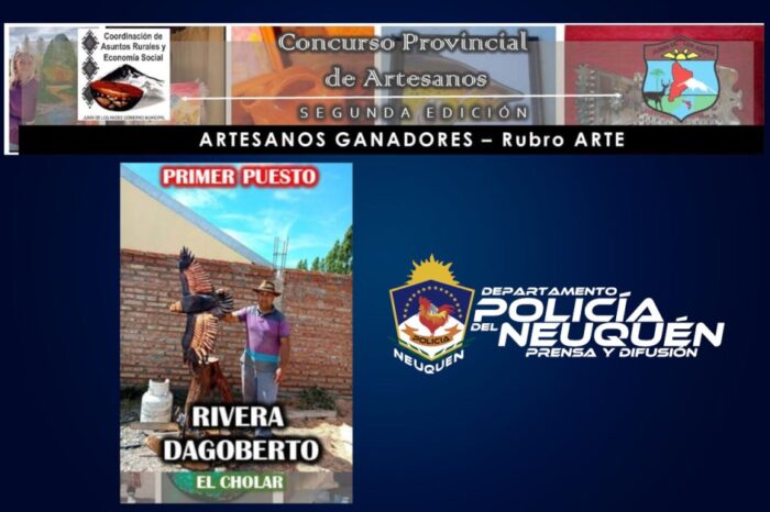 El primer premio del Concurso Provincial de Artesanos fue para un efectivo de la Policía del Neuquén