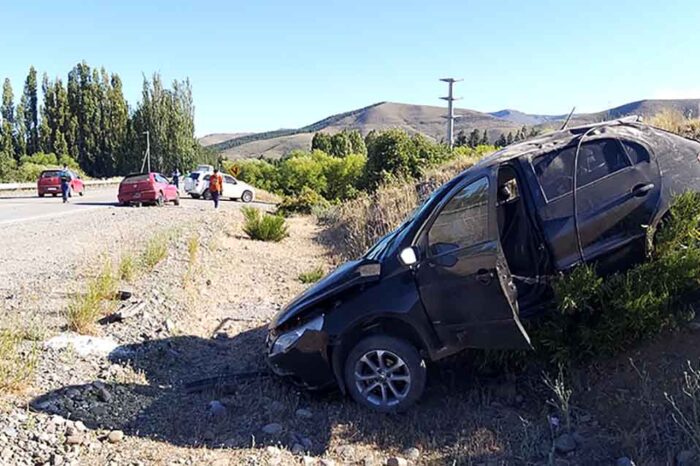 Dos Sanmartinenses, chocan a la salida del Puente Quilquihue, uno fue derivado al hospital