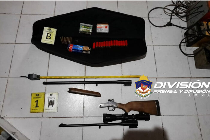 Allanan una vivienda por "Robo Calificado" y secuestran un arma, municiones y otros elementos de importancia para la causa