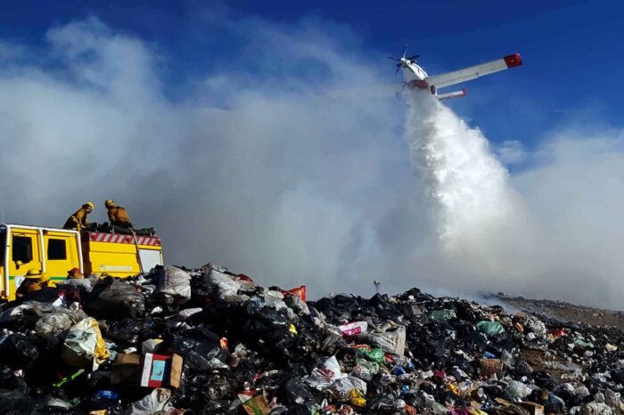 Junín de los Andes: Incendio en la Planta de Tratamientos de Residuos Sólidos Urbanos