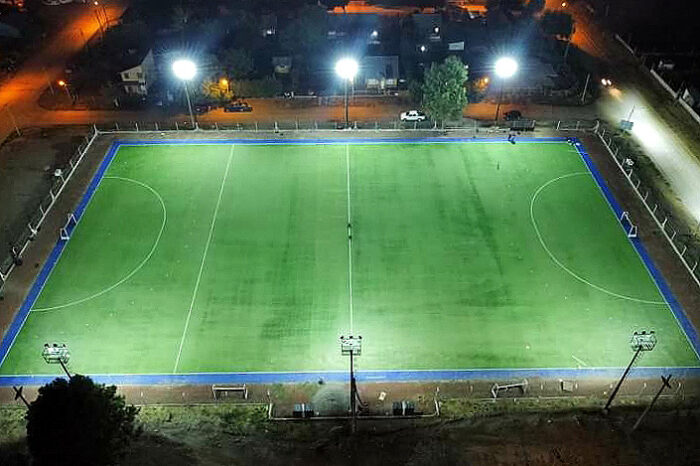 Junín de los Andes: Se inauguró la iluminación de la Cancha de Hockey de césped sintético