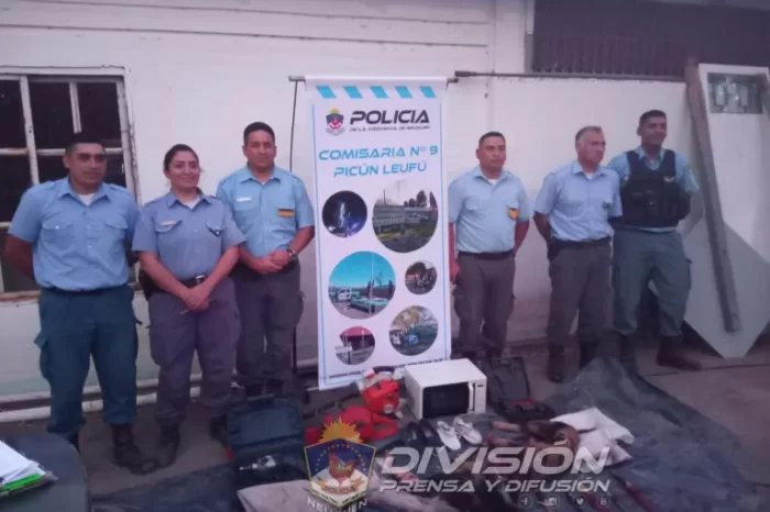 Picún Leufú: Allanamiento permite recuperar bienes robados