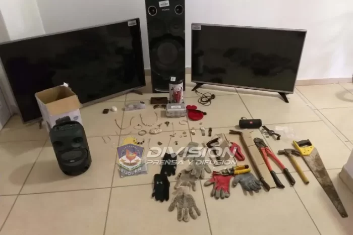 Allanamientos permiten recuperar bienes presuntamente robados y demorar a dos personas
