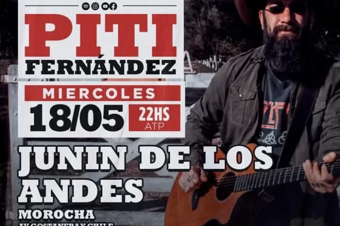 Piti Fernández y un show a puro rock nacional en Junin de los Andes
