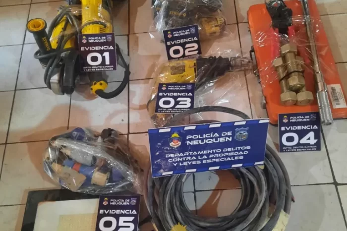 Personal Policial, recuperó herramientas que habían sido robadas a una empresa privada