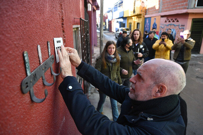 Rodríguez Larreta recorrió el Barrio 31, que ya tiene el 100% de las casas numeradas