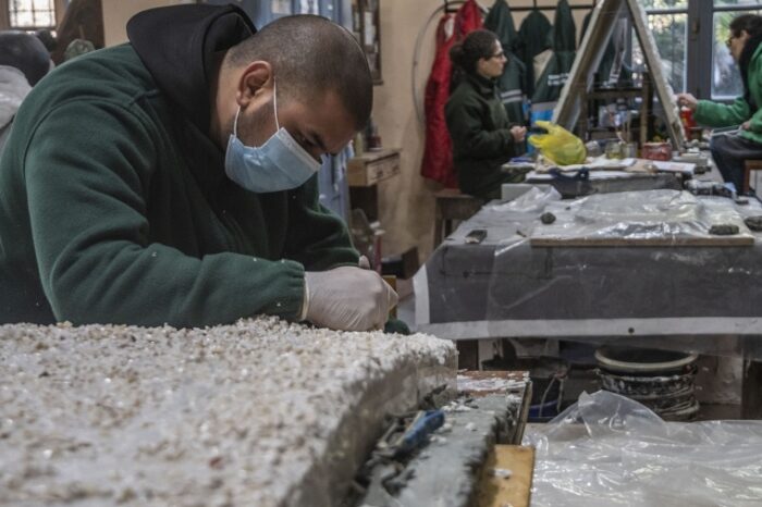 El "hospital" de las estatuas públicas de la Ciudad de Buenos Aires