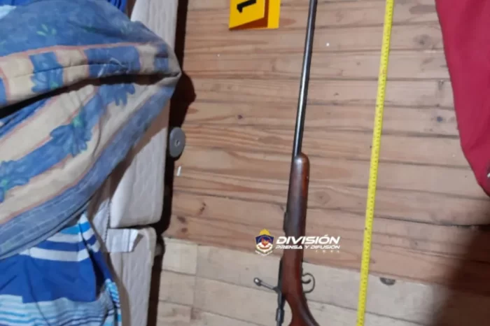 Junín de los Andes: Ejercía violencia de genero a su pareja la amenazó con un arma de fuego, fue allanado y  detenido por la Policía