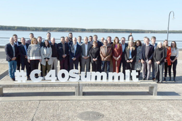 Horacio Rodríguez Larreta se reunió con Guillermo Montenegro y otros 34 intendentes de todo el país de cara a la Cumbre Mundial de Alcaldes por el cambio climático