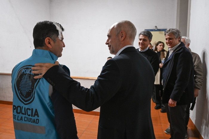 Rodríguez Larreta acompañó a los policías de la Ciudad que fueron heridos el sábado en la Recoleta