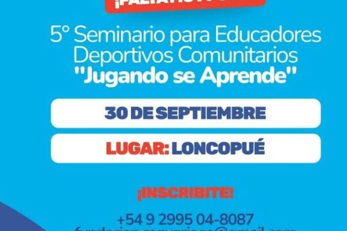 La Fundación Conygriega celebrará el 5to Seminario anual para educadores deportivos bajo el lema "Jugando se Aprende"