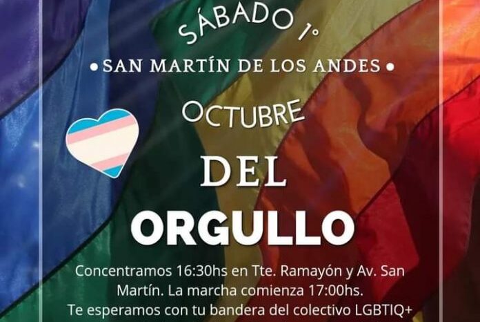 Sábado 1 de octubre: Marcha del Orgullo 2022 en San Martín de los Andes